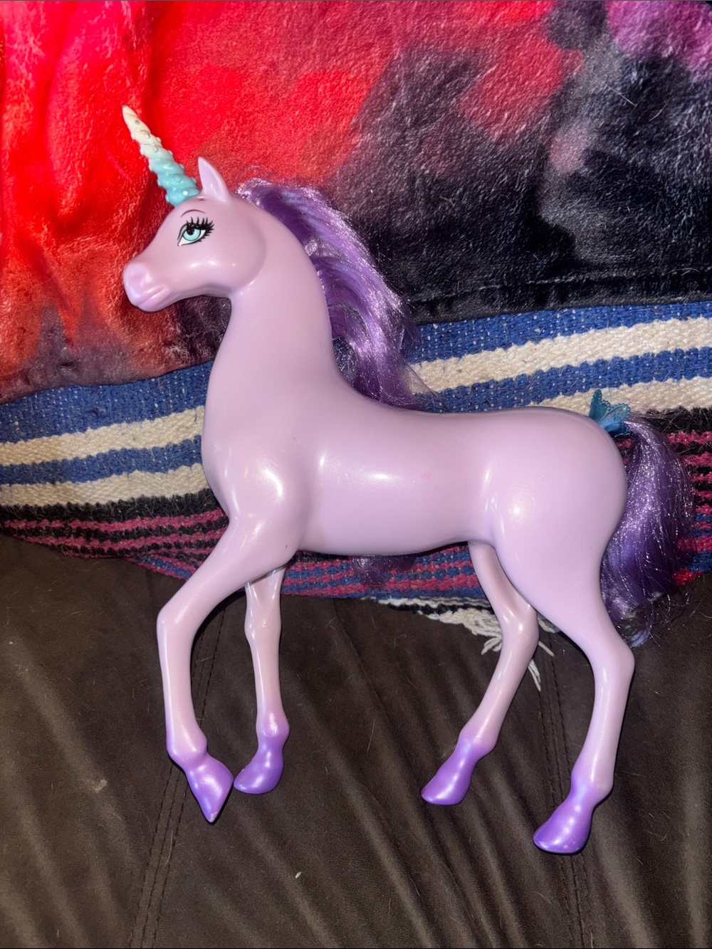Vintage Purple Unicorn Toy for Kids - Classic Magical Horse